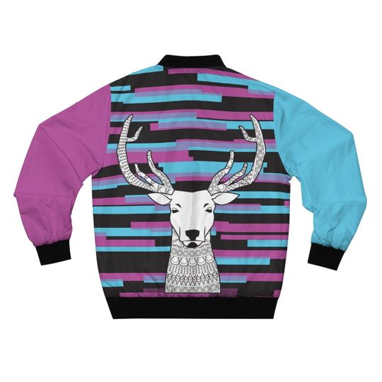 Discover Deer Jacket,Vintage Bomber Jacket Streetwear Jacket