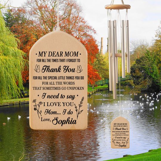 Discover Custom Wind Chime with Love for Mom