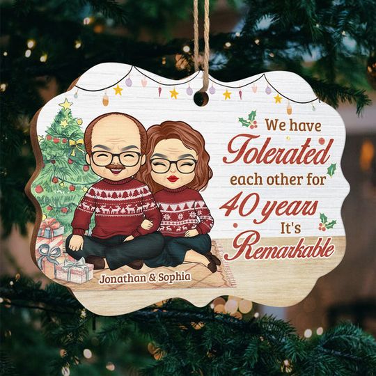 Discover We Have Tolerated Each Other - Personalized Custom Benelux Shaped Wood Christmas Ornament