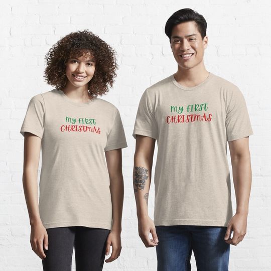 Discover My First Christmas T-Shirt Template Design Essential T-Shirt