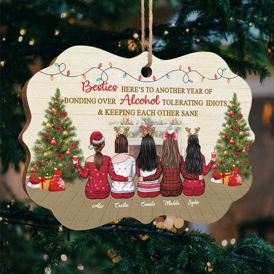 Discover Here’s To Another Year Of Bonding Over Alcohol  Ornament -