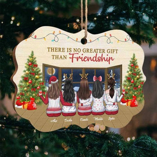 Discover There Is No Greater Gift Than Friendship - Bestie Personalized Custom Ornament