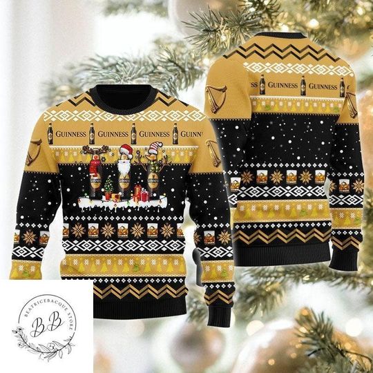 Discover Christmas Gift, Santa Guinness Beer Sweater