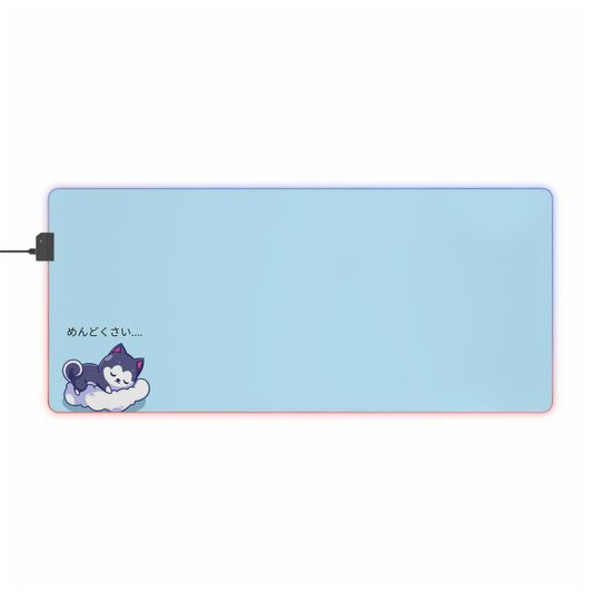 Discover Cute Japanese Dog RGB Gaming Mouse Pad, RGB Gaming Desk Pad