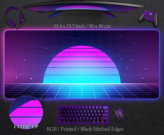 Discover Vaporwave RGB Mousepad for Gamers