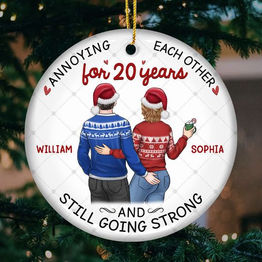 Discover Congratulations To My Man For Having Me - Couple Personalized Custom Ornament