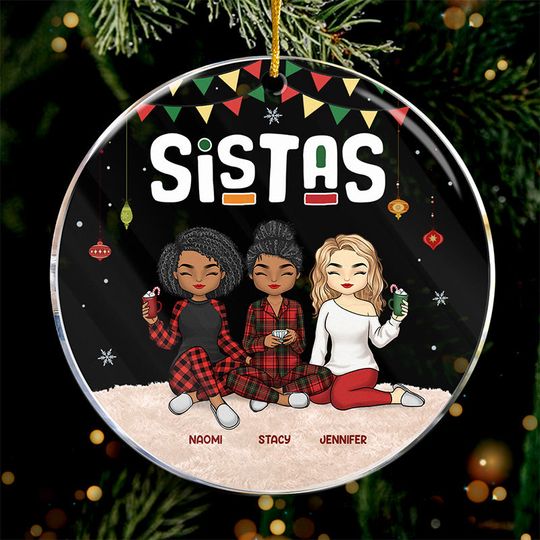 Discover My Sister Has An Awesome Sister - Bestie Personalized Custom Ornament