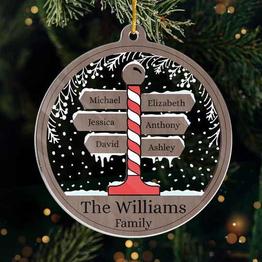 Discover Christmas Is All About Family - Family Personalized Custom Ornament
