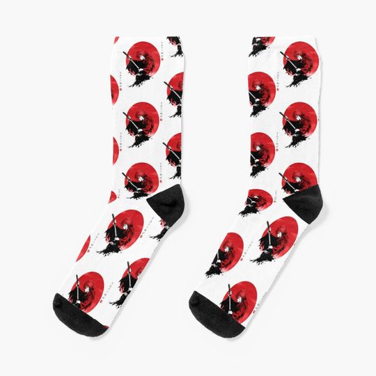Discover Red sun Rurouni Socks