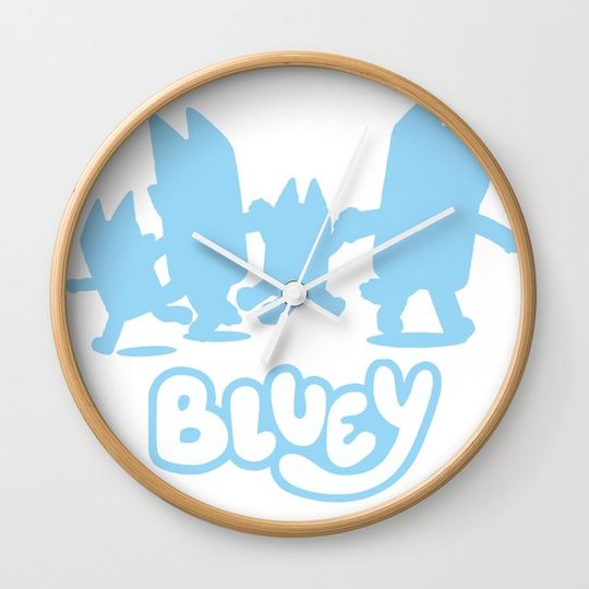 Discover BlueyDad and Friends Wall Clock - Kids Home Decor
