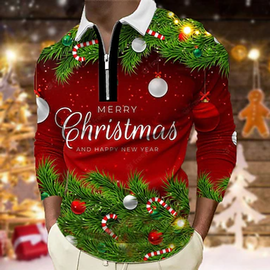 Discover 2023 Santa Christmas 3D Print Long Sleeve Zippers