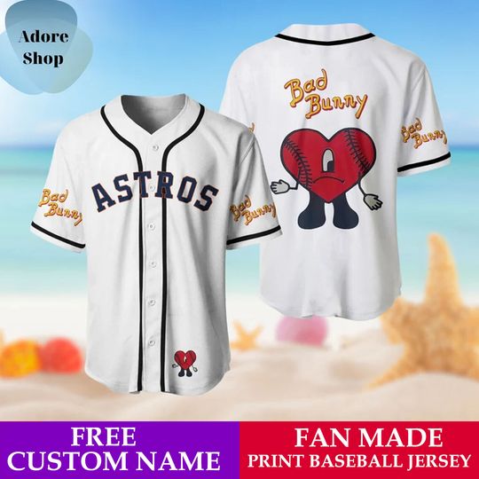 Discover Personalize Astros Bad Bunny Limitted Editon Baseball Jersey Shirt
