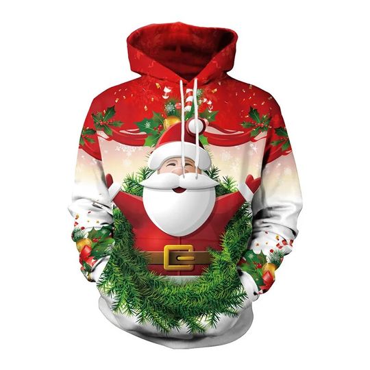 Discover Santa Claus Christmas Hoodie, 3D Hoodie