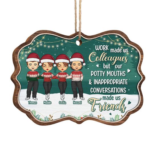 Discover Work Made Us Friends - Coworker Personalized Custom Ornament
