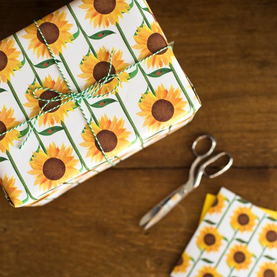Discover Sunflower Field Luxury Gift Wrapping Paper