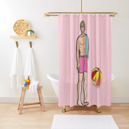 Discover Vintage Ken Shower Curtain