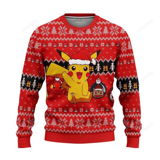 Discover Pika PKM Ugly Christmas Sweater, 3D Sweater