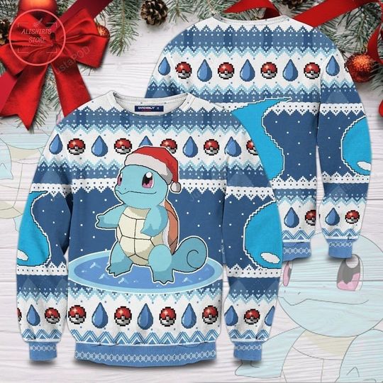 Discover Squirtle PKM Ugly Christmas Sweater, 3D Sweater
