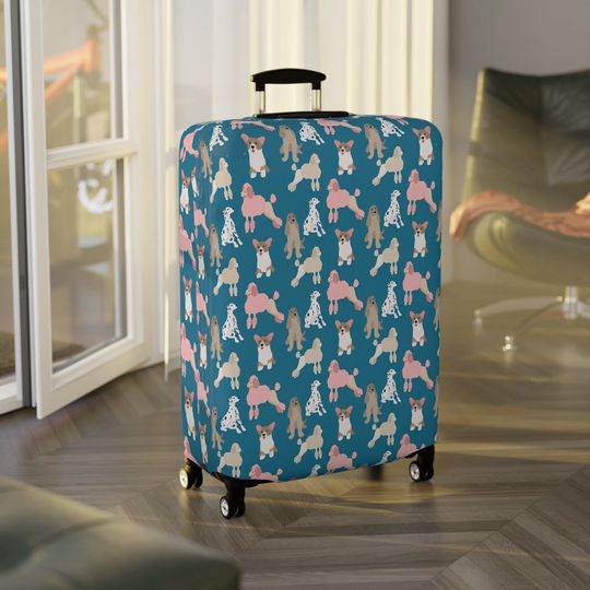 Discover Puppy Dog Luggage Cover | Poodle Corgi Spaniel Dalmatian | Luggage Protector