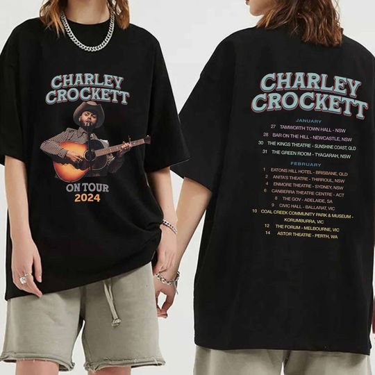 Discover Charley Crockett 2024 Tour Shirt, Charley Crockett Fan Shirt