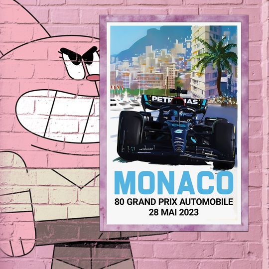 Discover George Russell Monaco GP 2023 Premium Matte Vertical Poster