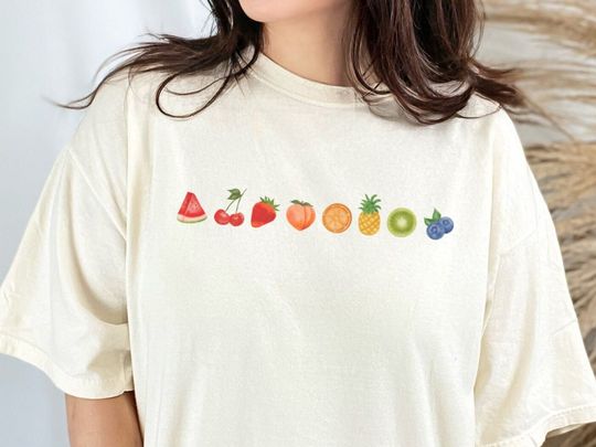 Discover Fruity Tee Cute Subtle Pride Shirt Fruit Rainbow Tshirt