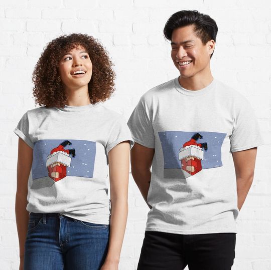 Discover Santa stuck in the chimney  Classic T-Shirt