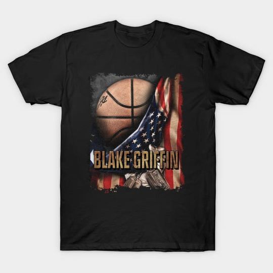 Discover Vintage Styles Basketball Blake American Flag Gifts - Griffin - T-Shirt
