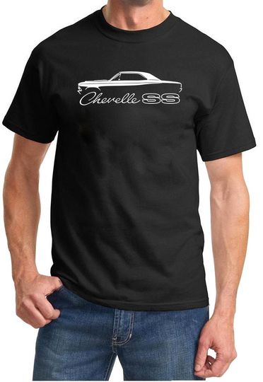 Discover 1966 Chevelle Hardtop Muscle Car Classic Outline Design Tshirt