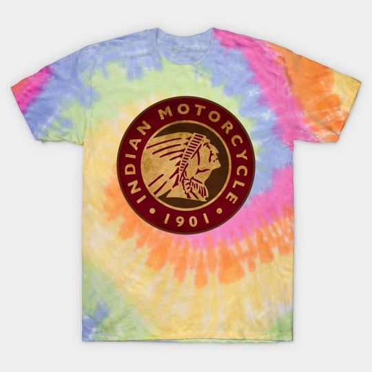 Discover Motorcycle Logo 1901 Biker Tie Dye T-Shirt
