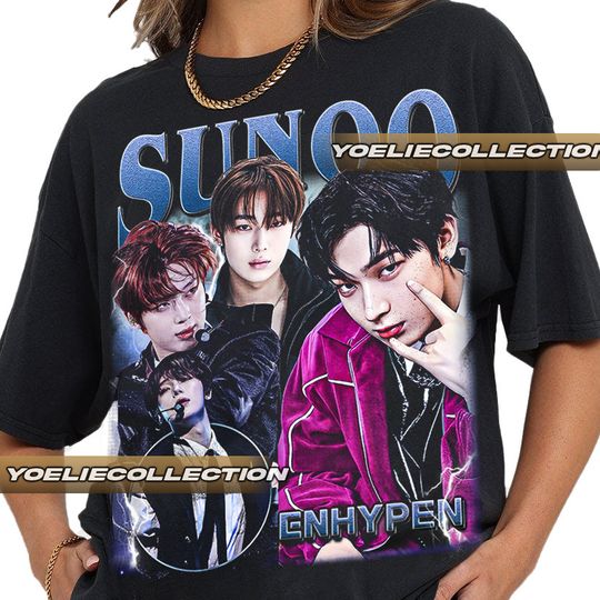 Discover Limited Sunoo Enhypen Vintage T-Shirt