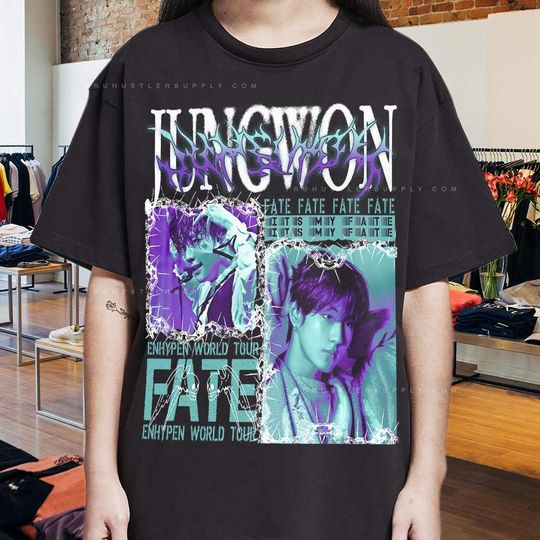 Discover Jungwon Enhypen Kpop Shirt Tee, World Tour Fate 2023 Merch