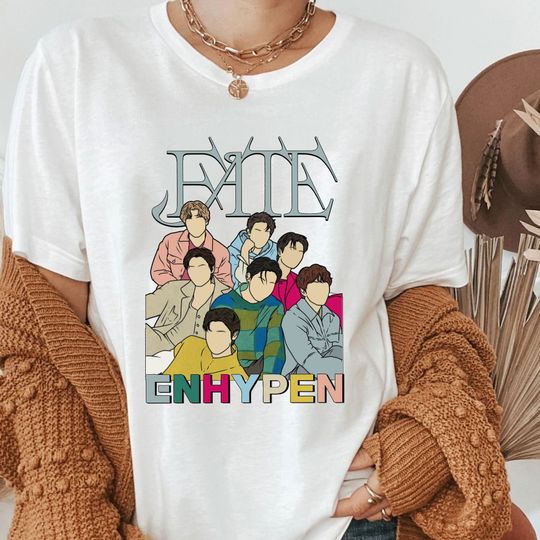 Discover Vintage Enhypen Kpop Shirt, Enhypen Fate World Tour Tee