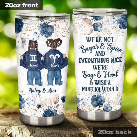 Discover Zodiac Denim Bestie - Horoscope gift for friend - Personalized Tumbler