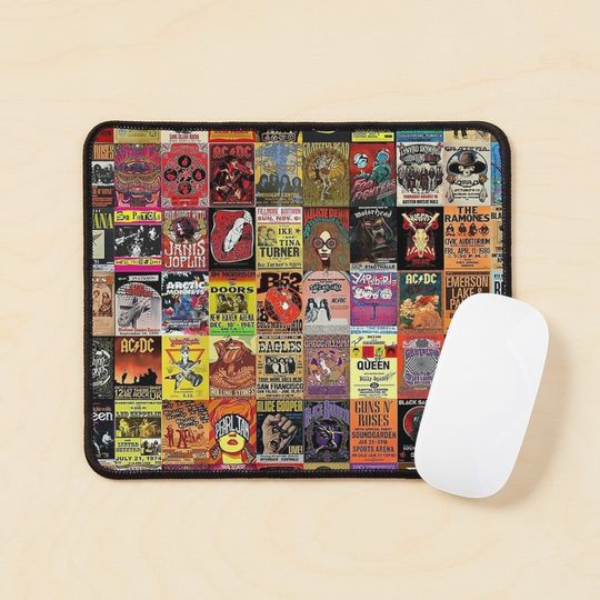 Discover Rock Band Posters Mouse Pad