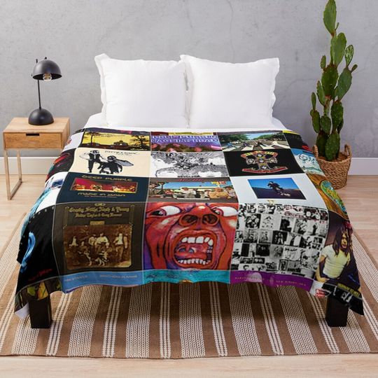 Discover Top 40 Classic Rock Albums Throw Blanket