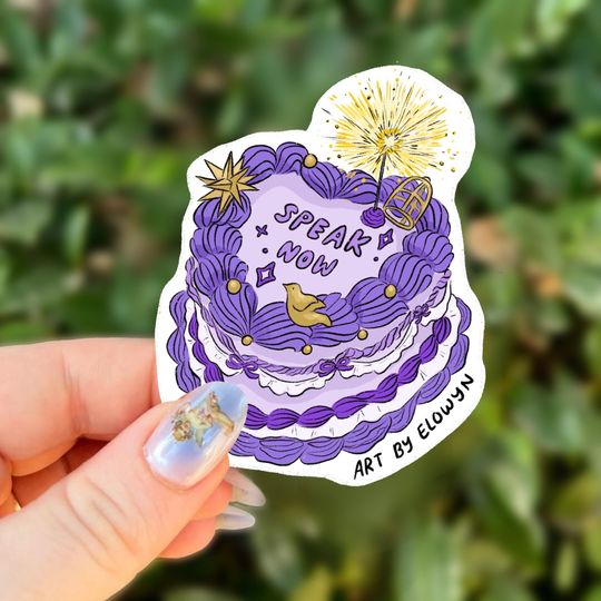 Discover Speak Now Cake Stickers | Aesthetic Cake Stickers