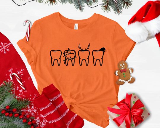 Discover Oh Dentistree Tooth Tree Shirt, Christmas Tooth T-Shirt