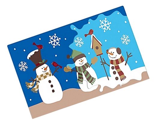 Discover Christmas Bath Mat Snowman bath mat