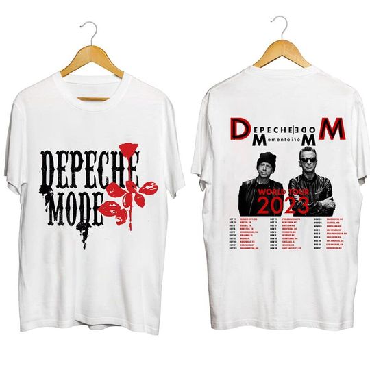 Discover Depeche Mode Fall World Tour 2023 T-Shirt Black Gift Fans Music