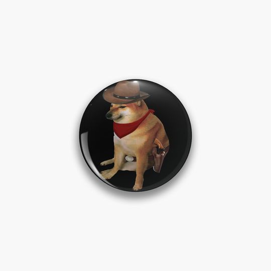 Discover Cheems Doge Cowboy Pin