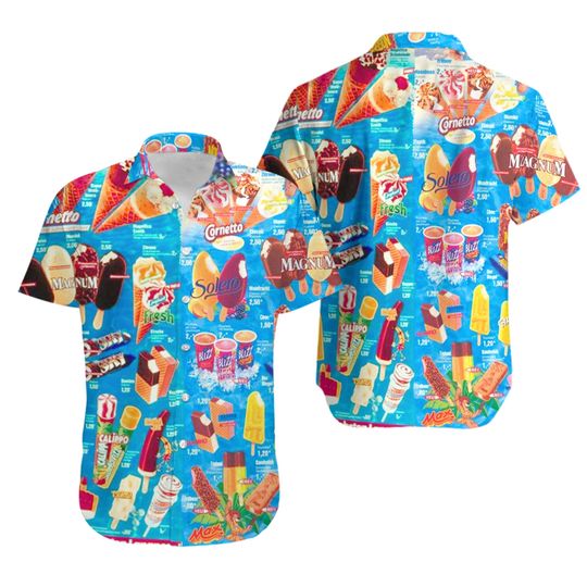 Discover Ice Cream Shirts For Men 3d Printed Men's Hawaiian Shirt
