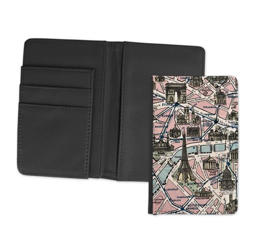 Discover Paris France Map Passport Cover