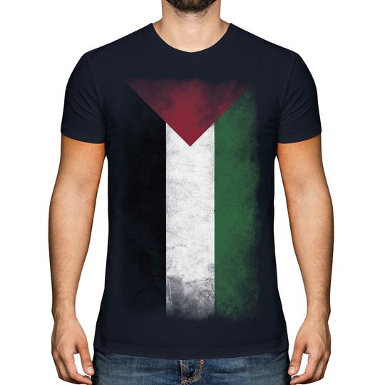 Discover Palestin Faded Flag Mens T-Shirt Tee Top, Palastine Free Shirt, Palestine Support Shirt