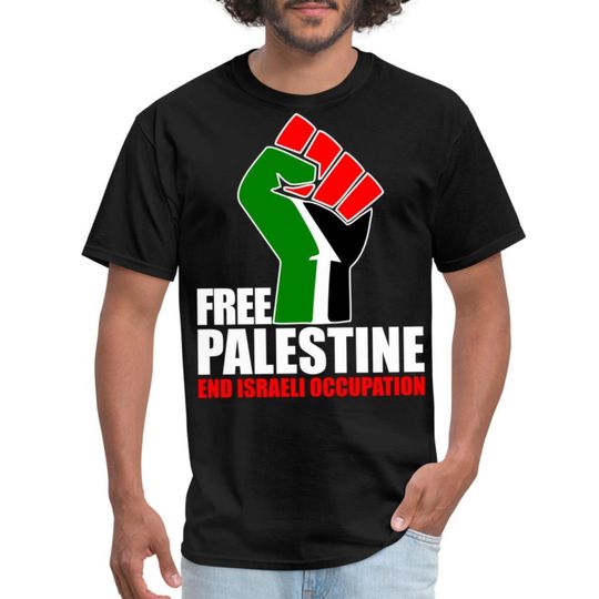 Discover Free Palestine End Israeli Occupation Men's T-Shirt