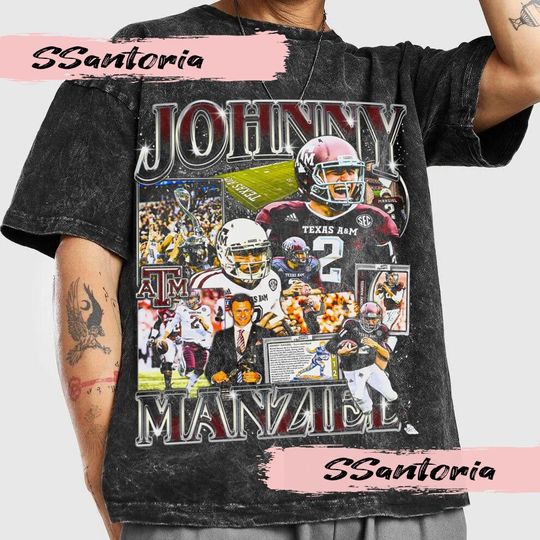 Discover Johnny Manziel Vintage Style Bootleg T-Shirt, Johnny Manziel Shirt