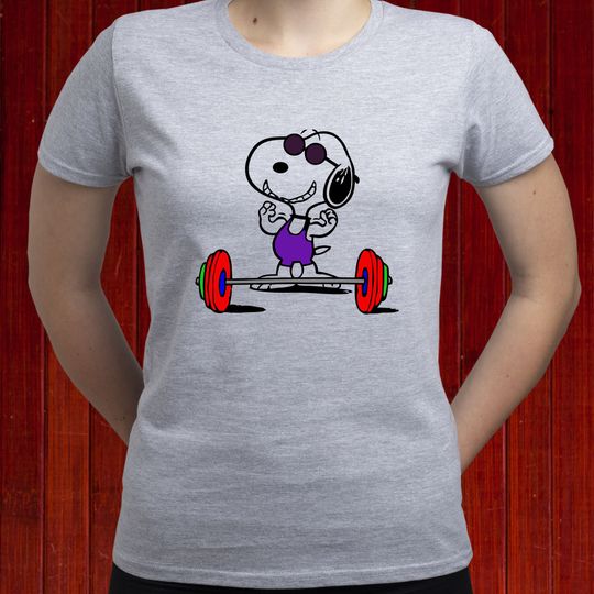 Discover Snoopy Weightlifting T-Shirt