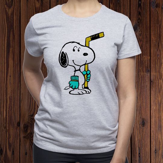 Discover Snoopy Ice Hockey T-Shirt