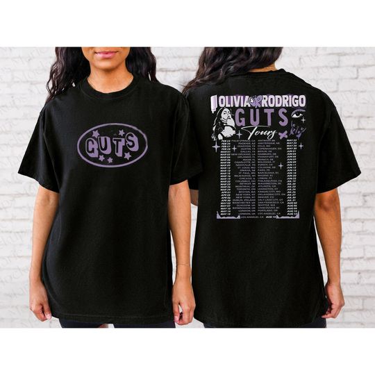 Discover Olivia Rodrigo Guts Full Date Tour 2024 Shirt