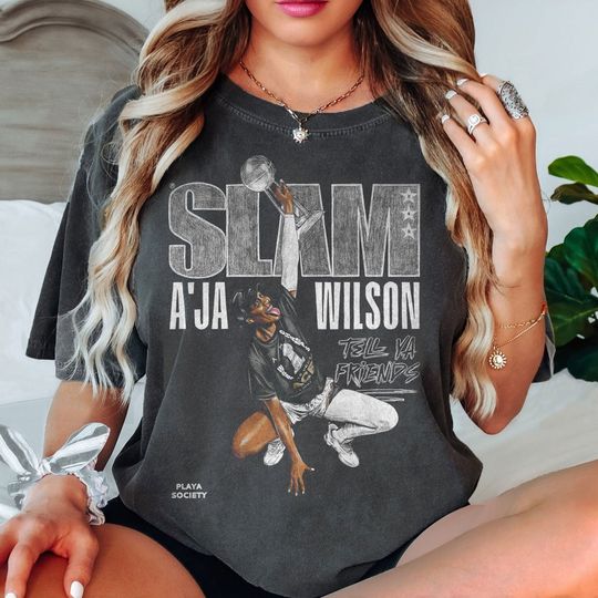 Discover Slam A'ja Wilson Slam 240 Playa Society Shirt